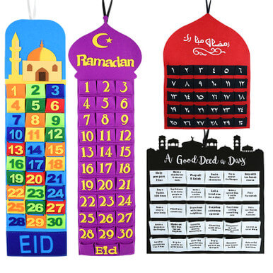 Eid Ramadan Decorated Muslim Fabric Wall Calendar - Image 5