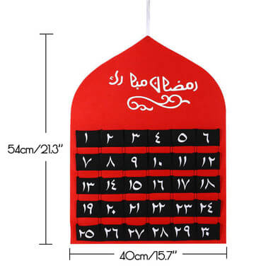 Eid Ramadan Decorated Muslim Fabric Wall Calendar - Image 3