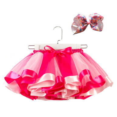 Fashion Children's Mesh Rainbow Tutu Skirt - Image 4