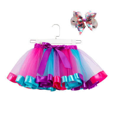 Fashion Children's Mesh Rainbow Tutu Skirt - Image 5