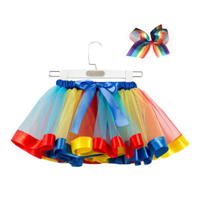 Fashion Children's Mesh Rainbow Tutu Skirt - Image 3