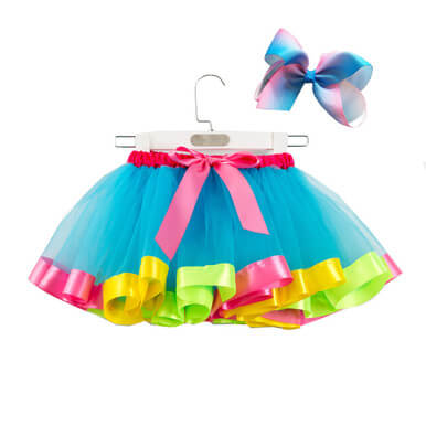Fashion Children's Mesh Rainbow Tutu Skirt - Image 2