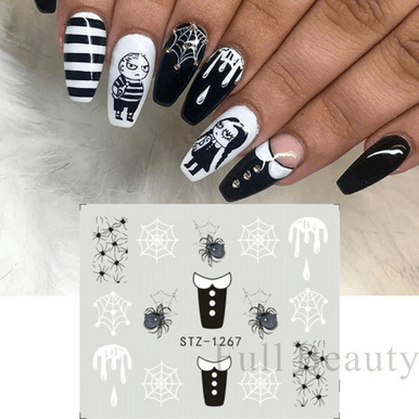 Halloween Pumpkin Nail Sticker Watermark Sticker - Image 15