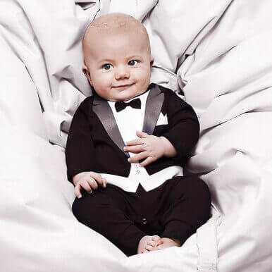 Baby Boss-Baby Boy Tuxedo Romper And Jacket - Image 2