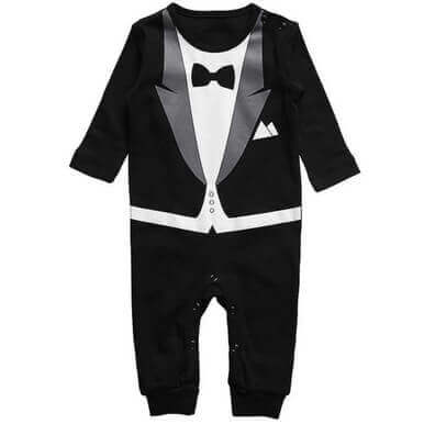 Baby Boss-Baby Boy Tuxedo Romper And Jacket - Image 3