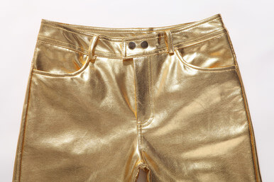 Bronzing Performance Costume Casual Pants Men's Leather - Image 4