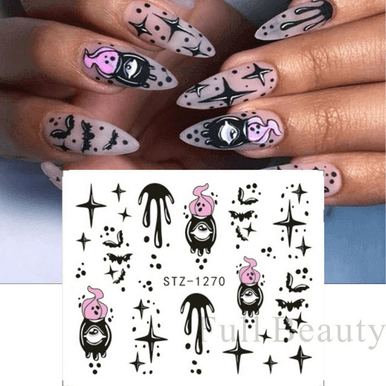 Halloween Pumpkin Nail Sticker Watermark Sticker - Image 17
