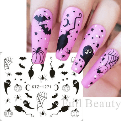 Halloween Pumpkin Nail Sticker Watermark Sticker - Image 18
