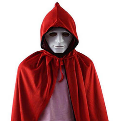 Halloween Costume Cloak Death Cloak Tape Cape Hat Red And Black