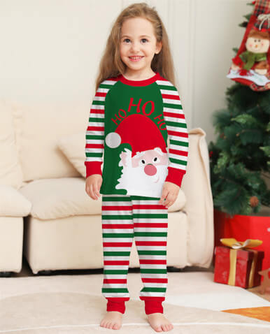 Family Christmas Pajamas Matching Sets Red Stripe Xmas Holiday Sleepwear - Image 3