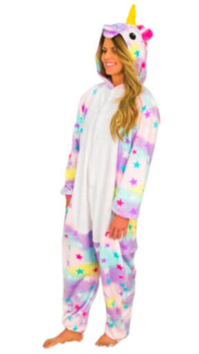 Unicorn Multi Rainbow  Onesie for Adults