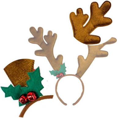 Girls Christmas Reindeer Antlers On Headband Tutu Costume - Image 4