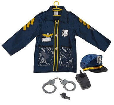 Police Officer Kids Costume Unisex