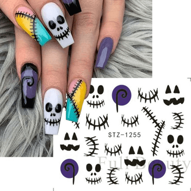 Halloween Pumpkin Nail Sticker Watermark Sticker - Image 2