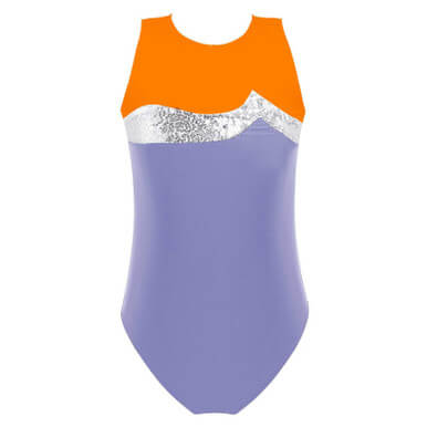 Kids Girls Sleeveless Shiny Sequins Leotard For Gymnastics Ballet Dance - Image 8