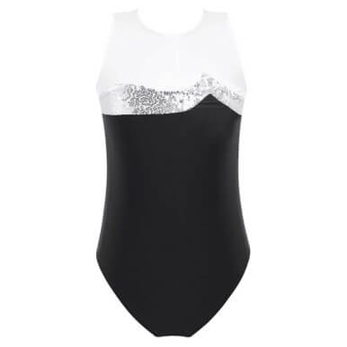 Kids Girls Sleeveless Shiny Sequins Leotard For Gymnastics Ballet Dance - Image 35
