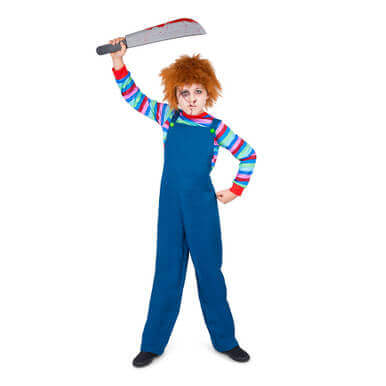 Alternative view of Chucky Costume Evil Puppet Boys Zombie  Chucky Halloween Costume