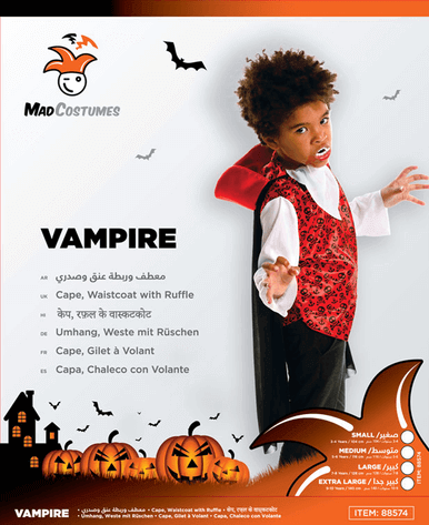 Alternative view of Vampire Costume for Halloween Dracula Costumes