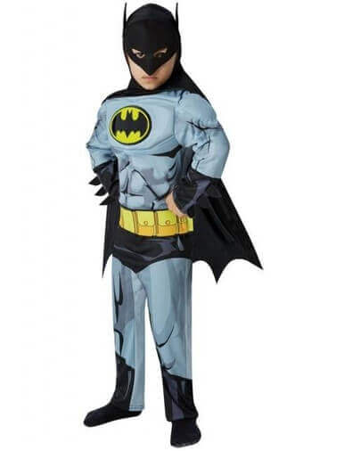 Alternative view of Deluxe Comic Book Batman Costume for Kids