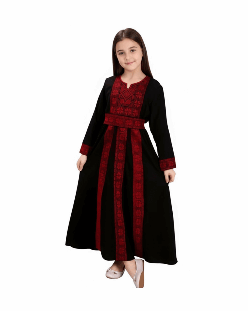 Palestine Thobe Dress - Islamic Full Sleeve Abaya Dress with Palestinian  & Sinai tradition