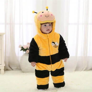 Bees Onesie For Baby & Toddler Animal Pajama Unisex