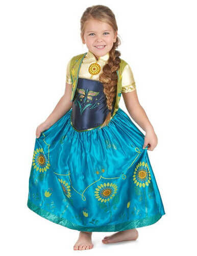 Disney Frozen Fever Anna Deluxe Costume for Kids