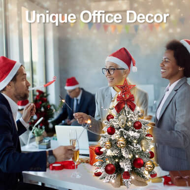 Red 2ft Mini Christmas Tree With Light Artificial Small Tabletop Christmas Decor - Image 4