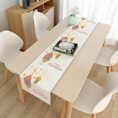 Home Muslim Ramadan Decorative Cloth Table Flag - Image 2