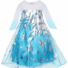 Dress For Girls Blue Frozen Ice Costume