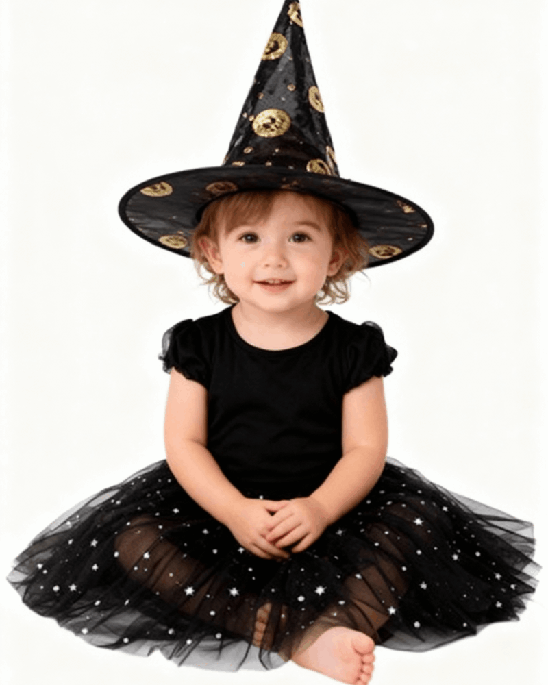 Witch Tutu Skirt , Hat, Black