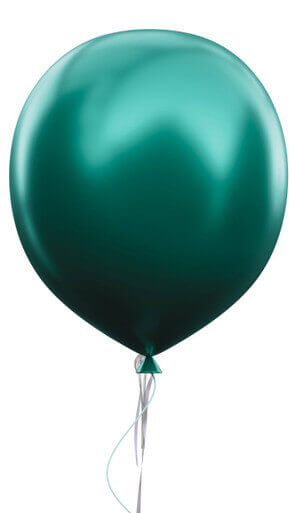 Metallic Green Latex Balloons - 12 inches