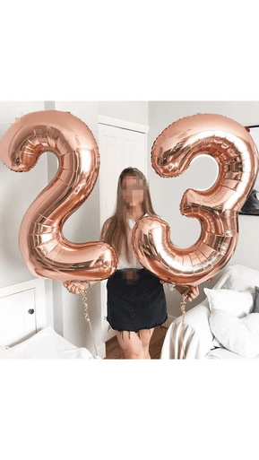 32 Inch Big Foil Birthday Balloons - Rose Gold