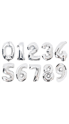 32 Inch Big Foil Birthday Balloons Silver