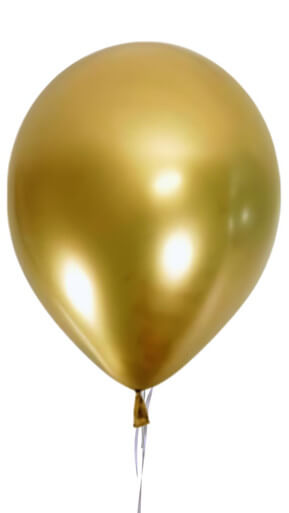 Metallic Hot Gold Latex Balloons - 12 inches