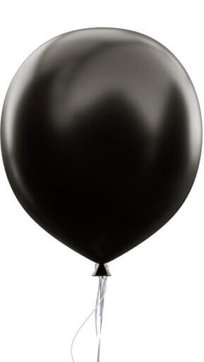 Metallic Black Latex Balloons - 12 inches