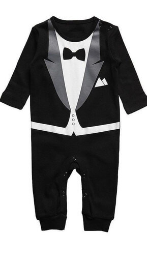 Baby Boss-Baby Boy Tuxedo Romper And Jacket